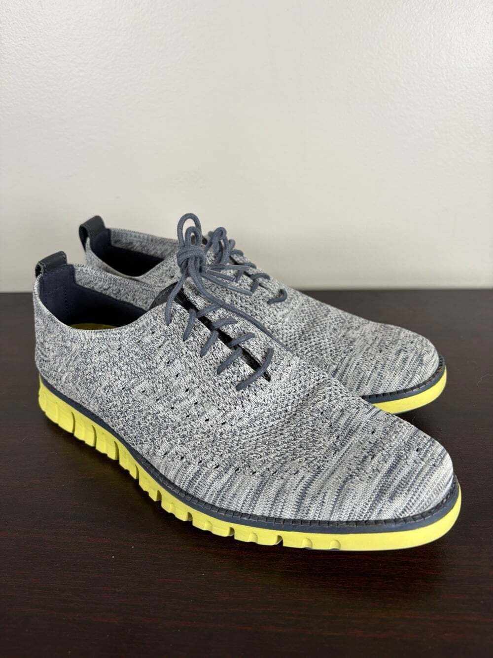Cole Haan Zerogrand Stitchlite Wingtip Oxfords Men Size 9 Gray Green C30411